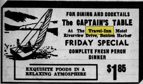 Travel Inn (Hills Travel Inn, New Harbor Condominiums) - Dec 1961 Ad